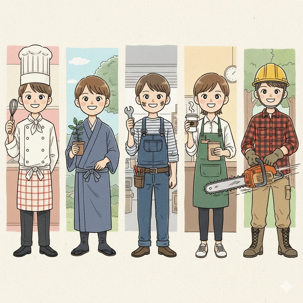 様々な職業に従事